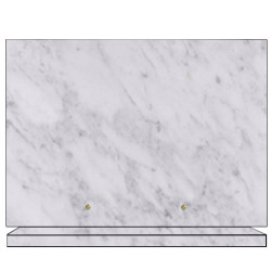 PLAQUE FUNÉRAIRE 25X35 MARBRE BLANC SUR SOCLE