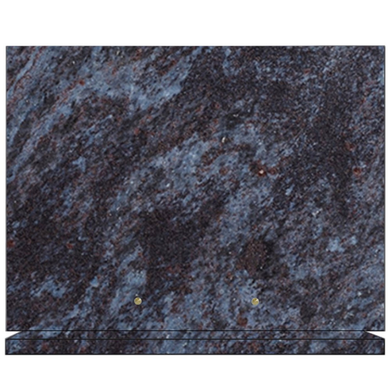 PLAQUE FUNÉRAIRE 30X40 SUR SOCLE GRANIT MASS BLUE