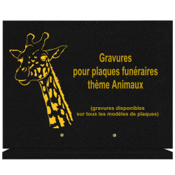 PLAQUE FUNÉRAIRE 30X40 SUR SOCLE GRANIT ANIMAUX