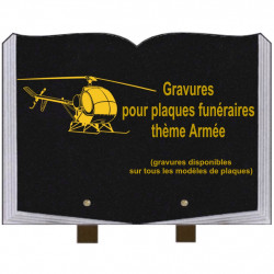 PLAQUE FUNÉRAIRE 25X35 LIVRE GRAVURES AVIONS AVIATION SUR PIEDS