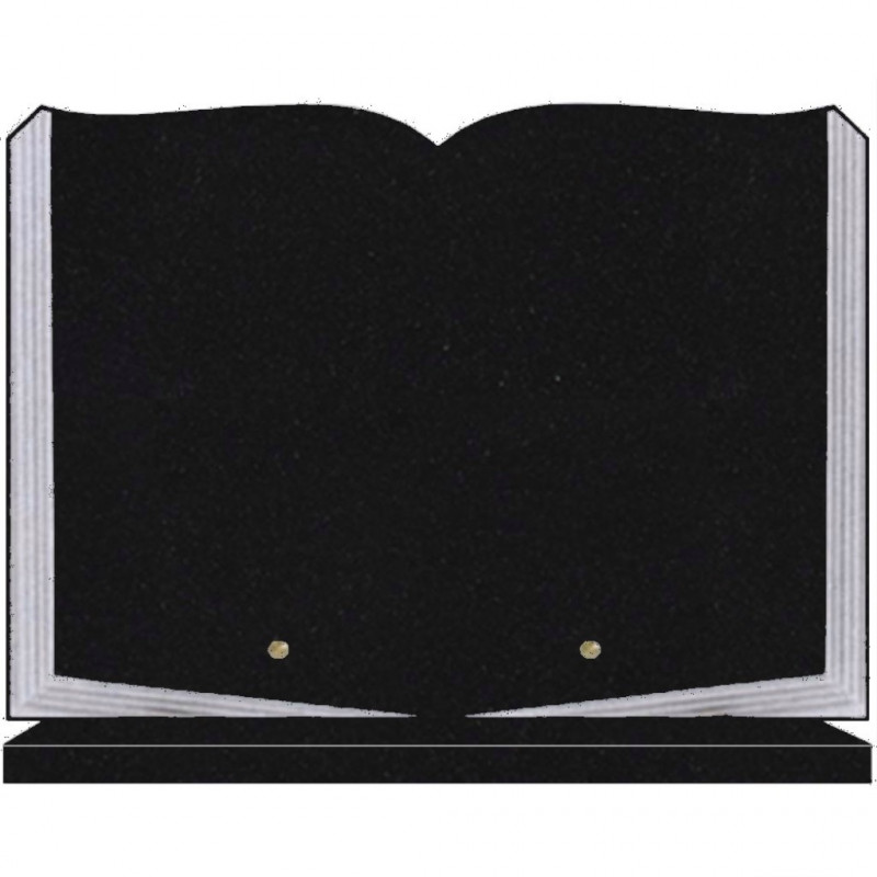 PLAQUE FUNÉRAIRE 25X35 LIVRE NOIR MARLIN SOCLE