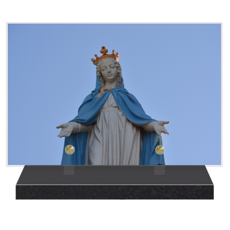 PLAQUE FUNÉRAIRE RELIGION VIERGE MARIE 20 cm X 30 cm FPF6420