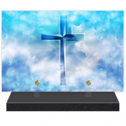 PLAQUE FUNÉRAIRE RELIGION CROIX CHRIST 20 cm X 30 cm FPF6428