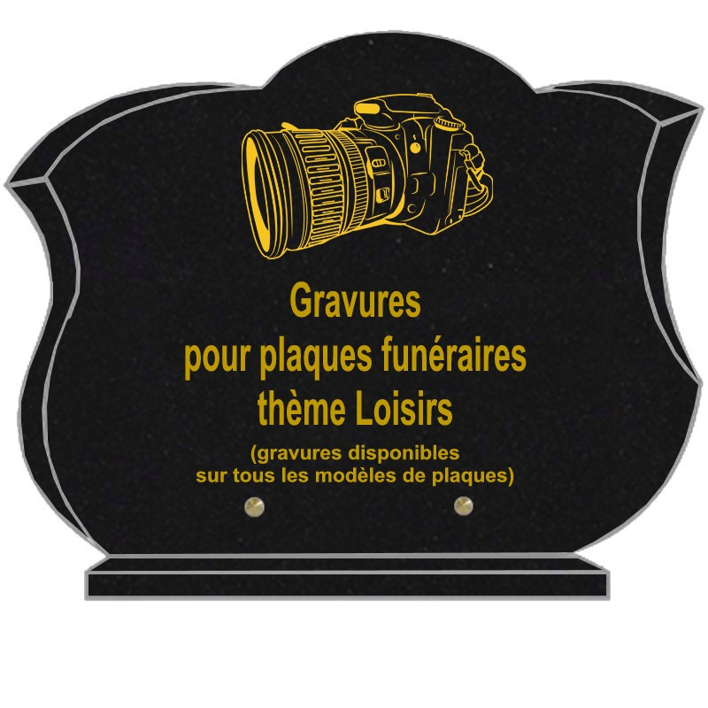 PLAQUE FUNÉRAIRE CHANFREINÉE GRANIT SUR SOCLE LOISIRS