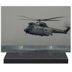 PLAQUE FUNÉRAIRE HELICOPTERE AVIATION 20 cm X 30 cm FPF9031