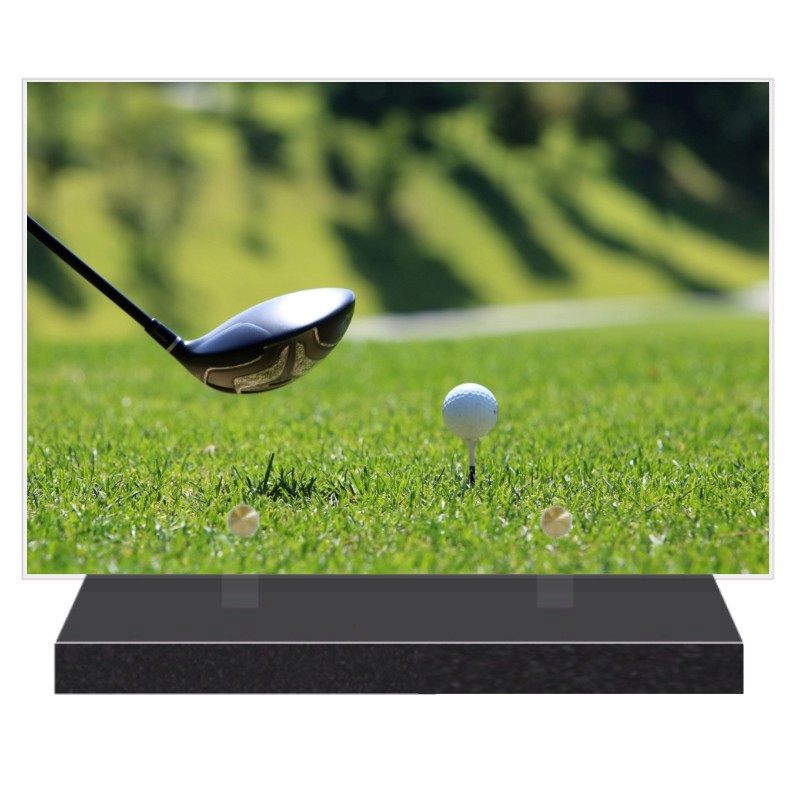 PLAQUE FUNÉRAIRE GOLF GOLFEURS 20 cm X 30 cm FPF10112