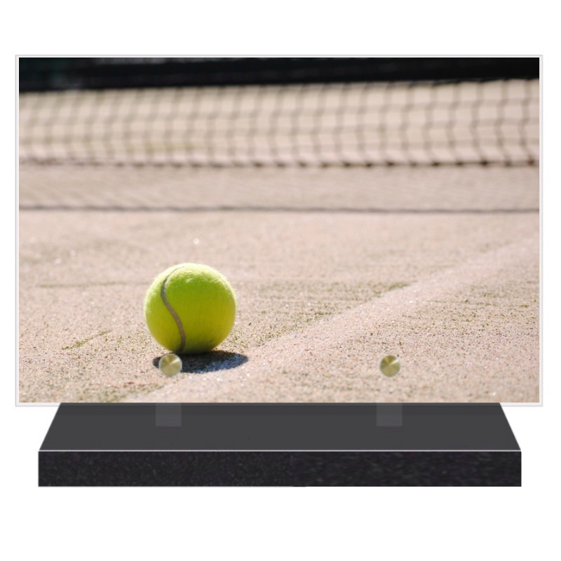 PLAQUE FUNÉRAIRE SPORT TENNIS 20 cm X 30 cm FPF10307