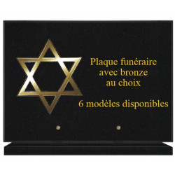 PLAQUE FUNÉRAIRE 25X35 AVEC BRONZE RELIGIONS