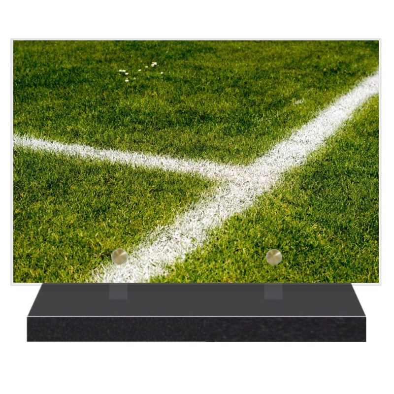 PLAQUE FUNÉRAIRE LOISIRS FOOTBALL 20 cm X 30 cm FPF10174