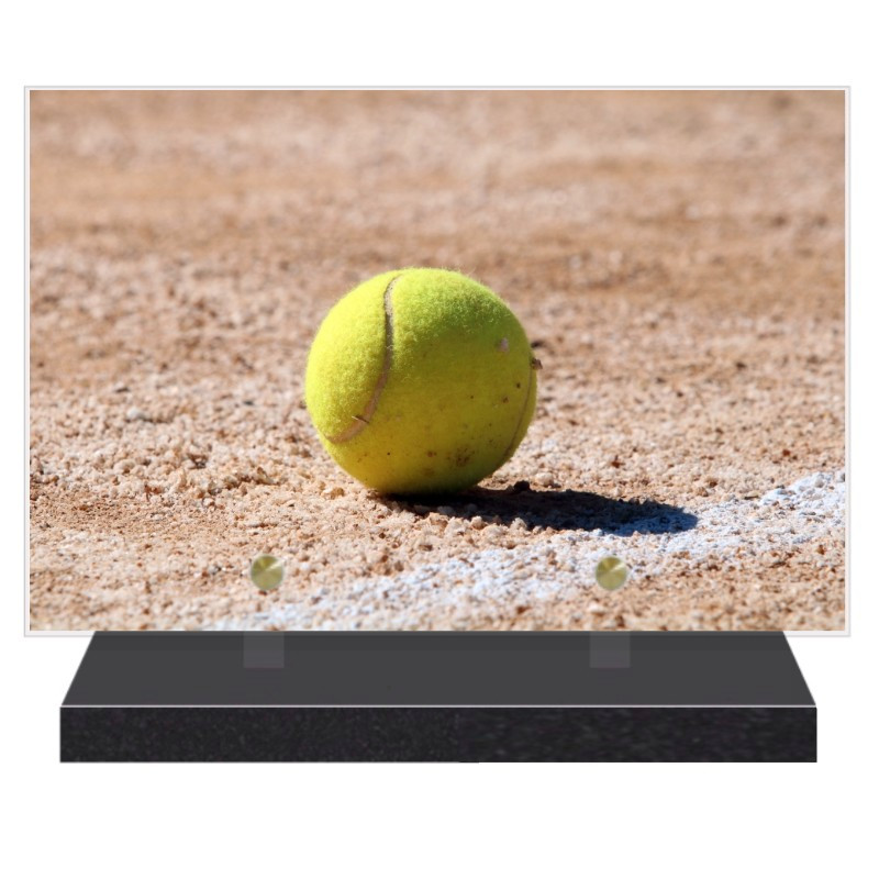 PLAQUE FUNÉRAIRE LOISIRS TENNIS 20 cm X 30 cm FPF10311