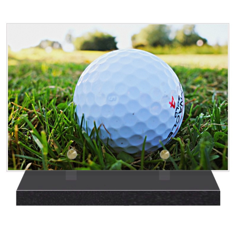 PLAQUE FUNÉRAIRE LOISIRS GOLF 20 cm X 30 cm FPF10110