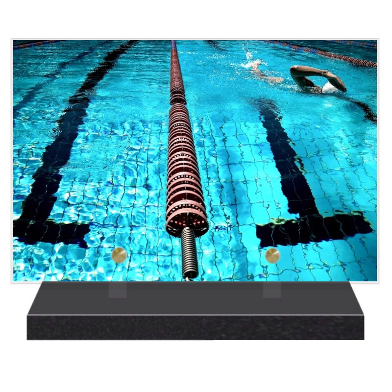 PLAQUE FUNÉRAIRE NATATION 20 cm X 30 cm FPF10451