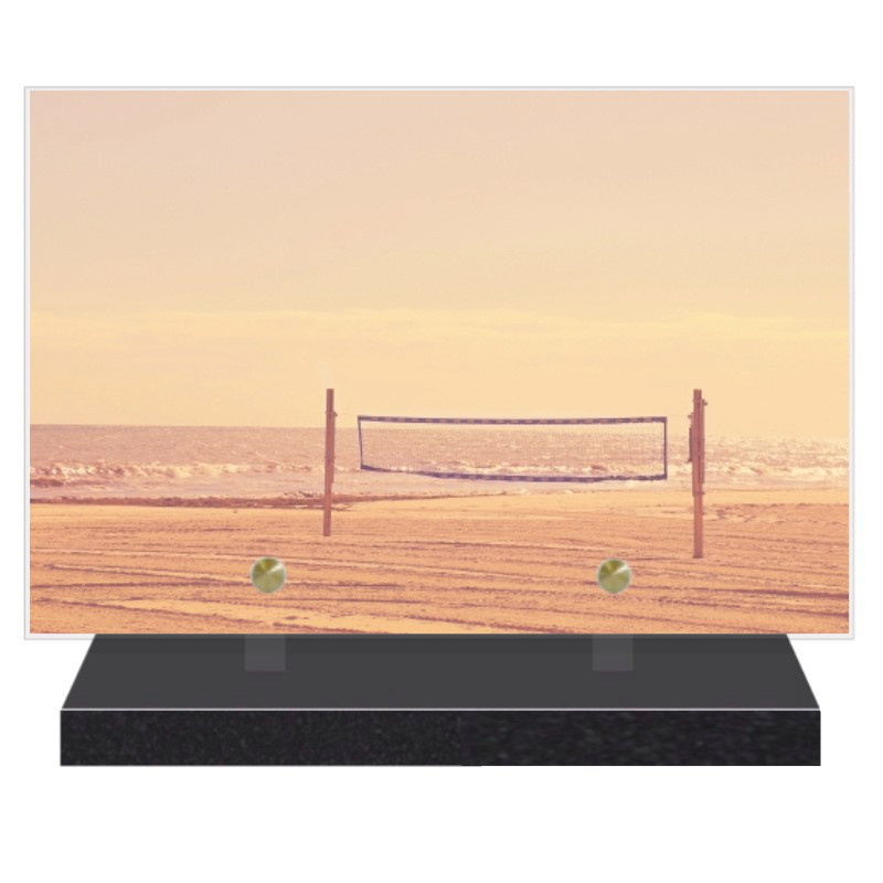 PLAQUE FUNÉRAIRE LOISIRS BEACH VOLLEY 20 cm X 30 cm FPF10721