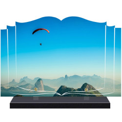 PLAQUE FUNÉRAIRE LIVRE SPORTS PARAPENTE A PERSONNALISER FPF10402