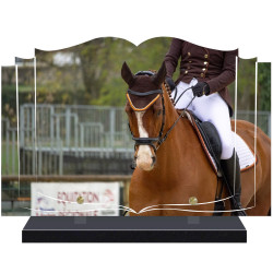 PLAQUE FUNÉRAIRE LIVRE SPORTS ÉQUITATION A PERSONNALISER FPF10652