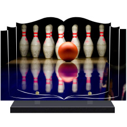 PLAQUE FUNÉRAIRE LIVRE BOWLING A PERSONNALISER FPF10776