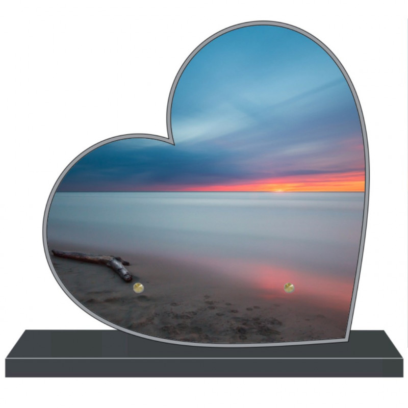 PLAQUE FUNÉRAIRE COEUR MER PLAGE A PERSONNALISER FPF2181 PLAQUE FUNÉRAIRE COEUR MER PLAGE A PERSONNALISER FPF2181