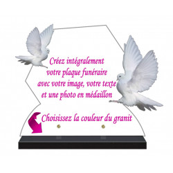 PLAQUE FUNÉRAIRE BOUGIE 25 cm X 35 cm FPF5022