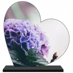 PLAQUE FUNÉRAIRE HORTENSIA COEUR 30 cm X 30 cm FPF2262