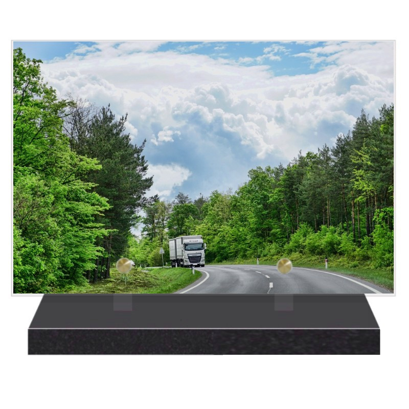 PLAQUE FUNÉRAIRE POIDS LOURDS CAMION 20 cm X 30 cm FPFNX060