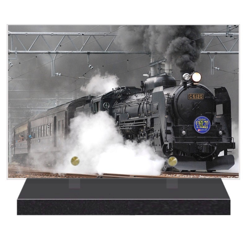 PLAQUE FUNÉRAIRE TRAIN A VAPEUR 20 cm X 30 cm FPFNX069