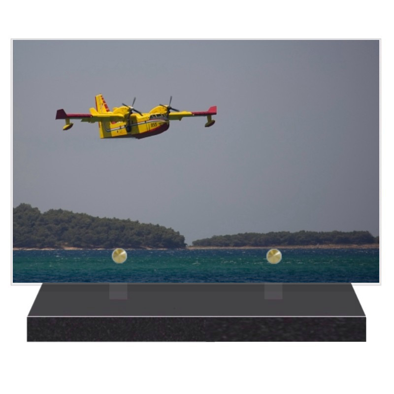 PLAQUE FUNÉRAIRE CANADAIR AVIATION CIVILE 20 cm X 30 cm FPFNX080