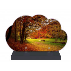 PLAQUE FUNÉRAIRE NUAGE 35 cm X 21 cm NATURE CAMPAGNE FPF2184