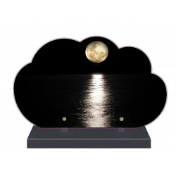 PLAQUE FUNÉRAIRE NUAGE 35 cm X 21 cm PLEINE LUNE FPF2193