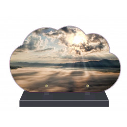 PLAQUE FUNÉRAIRE NUAGE 35 cm X 21 cm CIEL NUAGES FPF2219