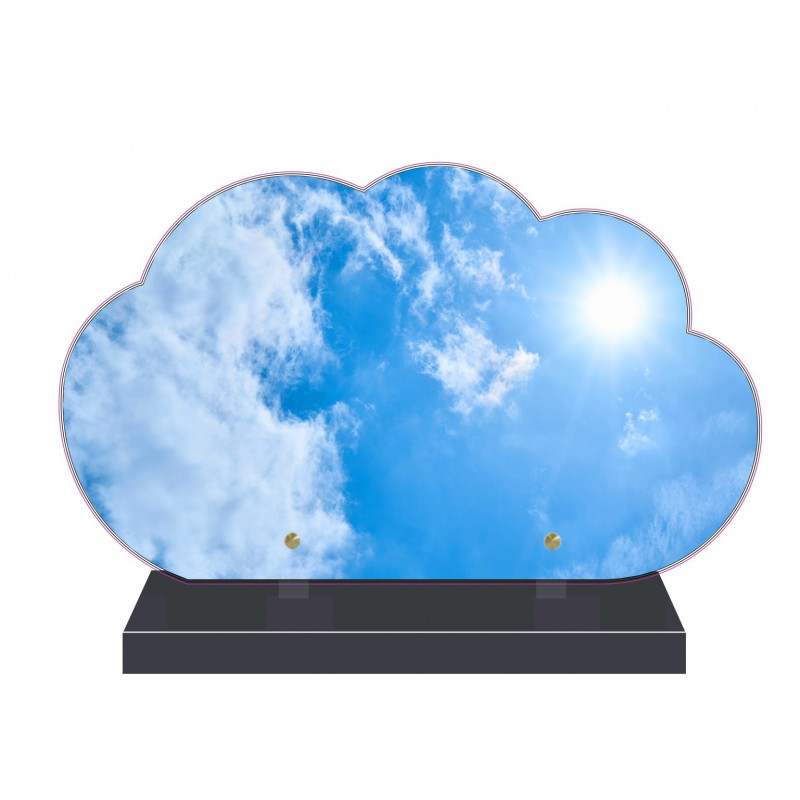 PLAQUE FUNÉRAIRE NUAGE 35 cm X 21 cm CIEL NUAGES FPF2220