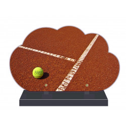 PLAQUE FUNÉRAIRE NUAGE 35 cm X 21 cm TENNIS FPF10306