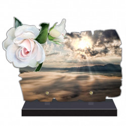 PLAQUE FUNÉRAIRE ORIGINALE THÈME CIEL NUAGES FPF2219