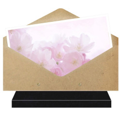 PLAQUE FUNÉRAIRE ENVELOPPE THÈME FLEURS FPFNX038