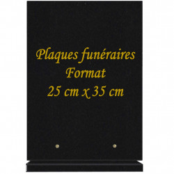 PLAQUE FUNÉRAIRE PORTRAIT 35X25 GRANIT SUR SOCLE