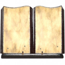 Plaque funéraire grand livre lave émaillée Parchemin FPFLE00109
