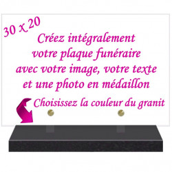 Plaque Funéraire Foot 2 en Plexiglas