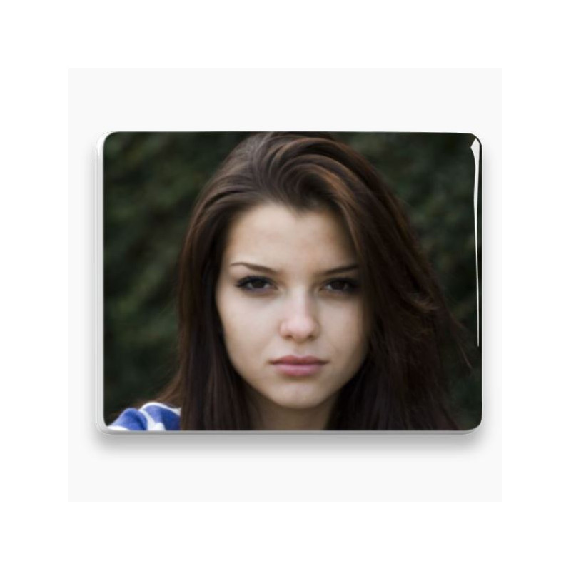 Photo porcelaine rectangle horizontal - Médaillon photo couleur