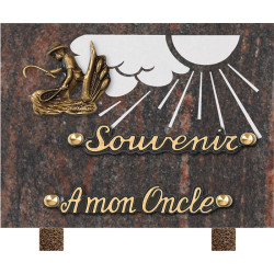 plaque granit personnalisable avec 2 inters INT004 HB