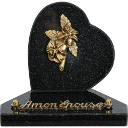 plaque granit Coeur personnalisable avec 1 inter INT026 MA