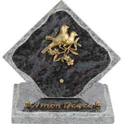 plaque granit losange personnalisable avec 1 inter INT024 MB