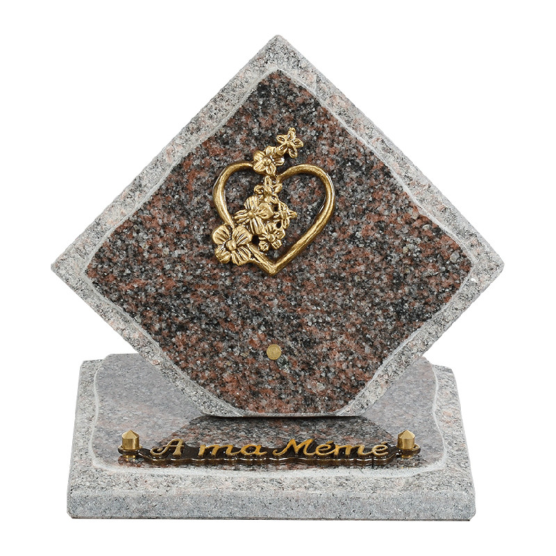 plaque granit losange personnalisable avec 1 inter INT024 HB