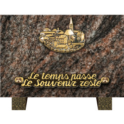 plaque granit personnalisable avec 1 inter INT039 HB