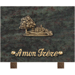 plaque granit personnalisable avec 1 inter INT003 VE