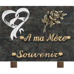 plaque granit personnalisable avec 2 inters INT004 VE