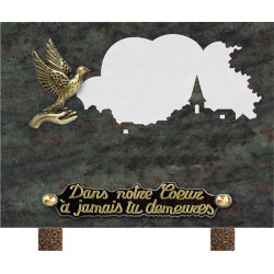 plaque granit personnalisable avec 1 inter INT006 VE