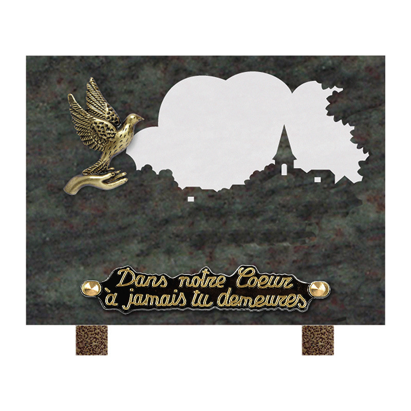 plaque granit personnalisable avec 1 inter INT006 VE