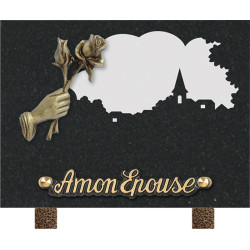 plaque granit personnalisable avec 1 inter INT006 MA