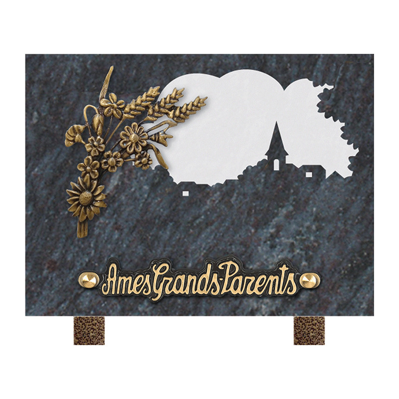 plaque granit personnalisable avec 1 inter INT006 MB