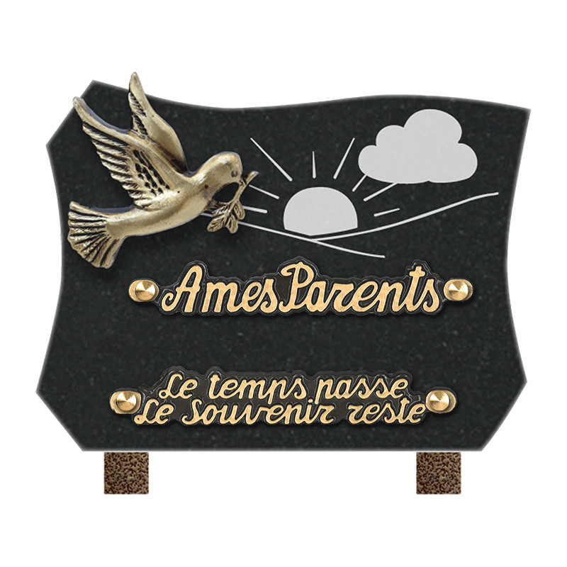 plaque granit personnalisable avec 2 inters INT008 MA