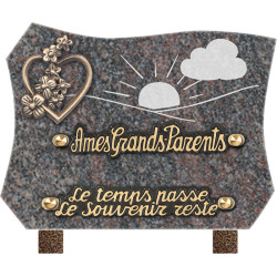 plaque granit personnalisable avec 2 inters INT008 PA